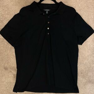 Ralph Lauren Black Polo Shirt. Women’s 2X. 97% cotton blend